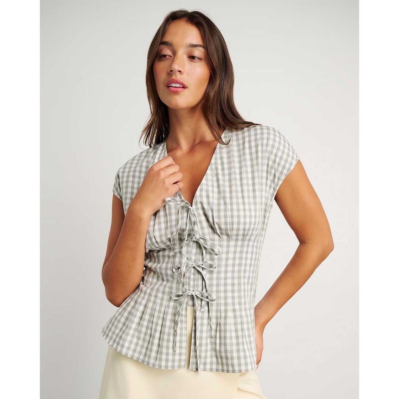 JAG Poppy Gingham Top image number 2